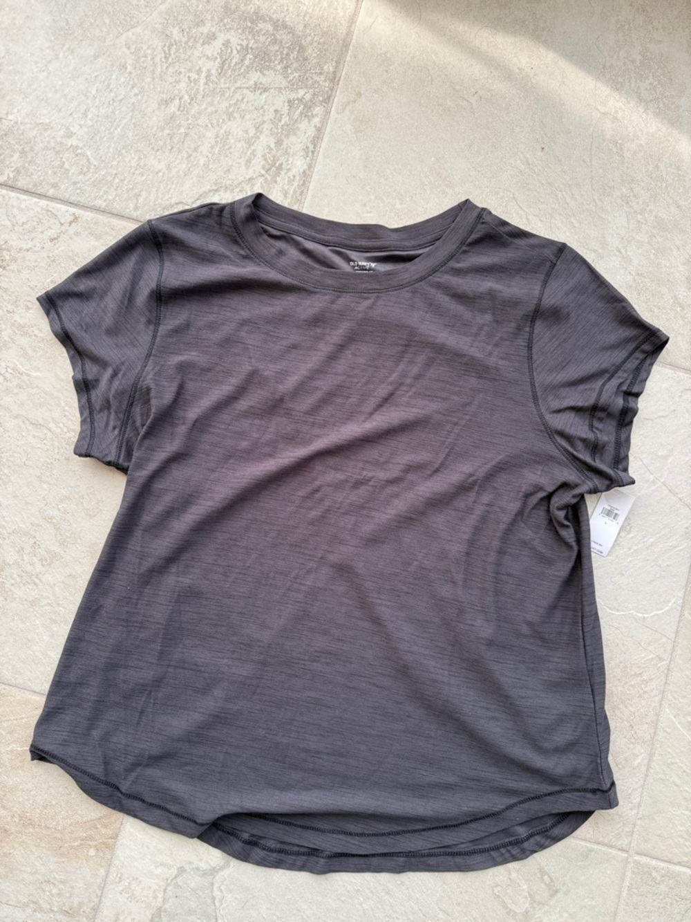 Old Navy Women's Short-Sleeve Crewneck Tee - Charcoal Gray